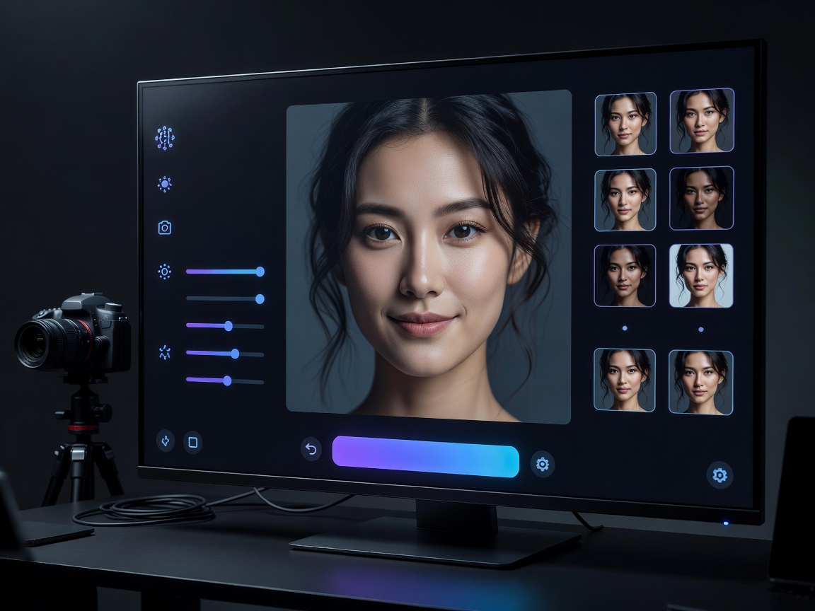 AI Portrait Generator Studio Interface
