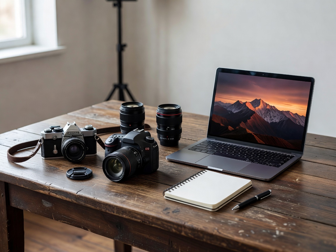 Camera Lens and Lighting Setup