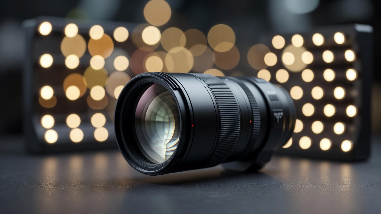 Professional Camera Lens and Bokeh Setup